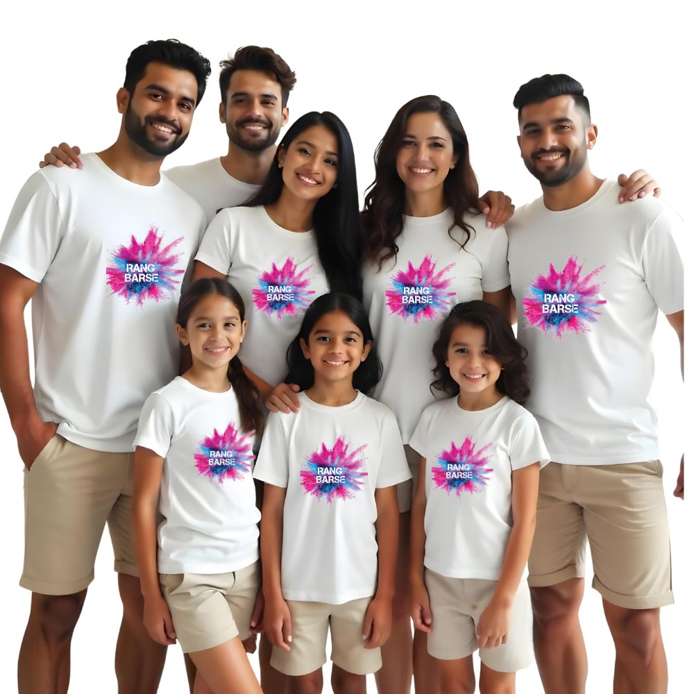 Rang Barse with Your Crew – Matching Holi T-Shirts for Group Fun