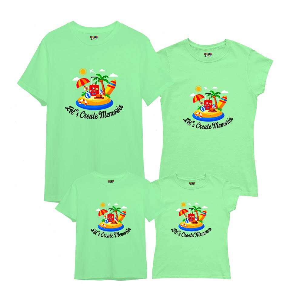 Lets create Memories Matching Family Tshirts Jopokart