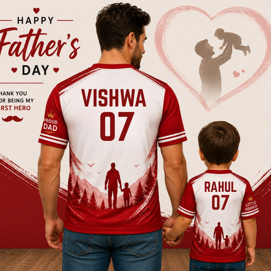 Athletic Style Matching Jerseys for Family