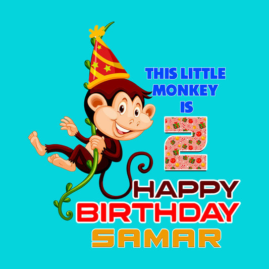 monkey theme kids tshirt