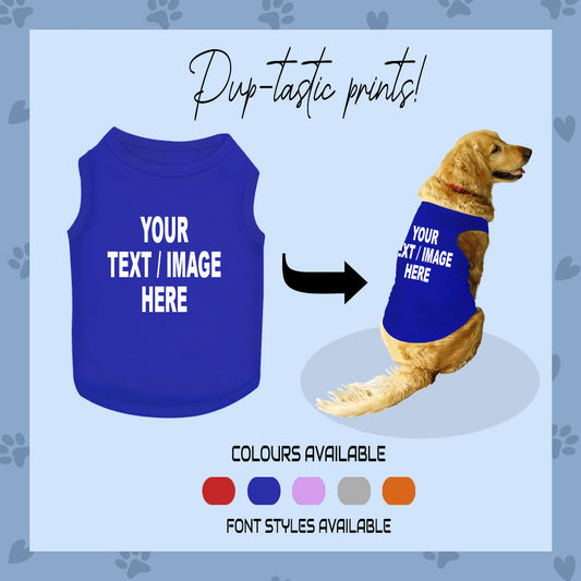 Jopo Cotton Dog Name printed T-Shirt for All Medium Size Breeds | Ultra Soft & Lightweight Casual Pet T shirt