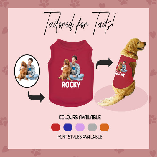 Jopo Cotton Dog printed T-Shirt for All Medium Size Breeds | Ultra Soft & Lightweight Casual Pet T shirt