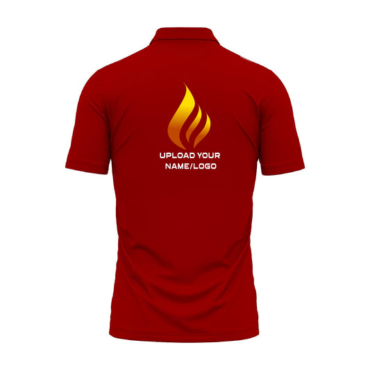 Red Collar T-Shirt Customised
