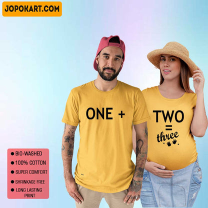 Mustard_One+Two=Three Maternity Couple