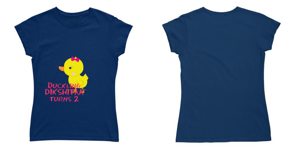 Custom T Shirt Girl Round Neck