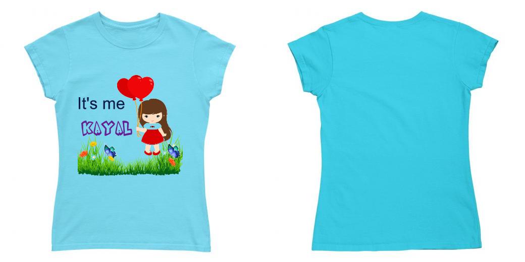 Custom T Shirt Girl Round Neck