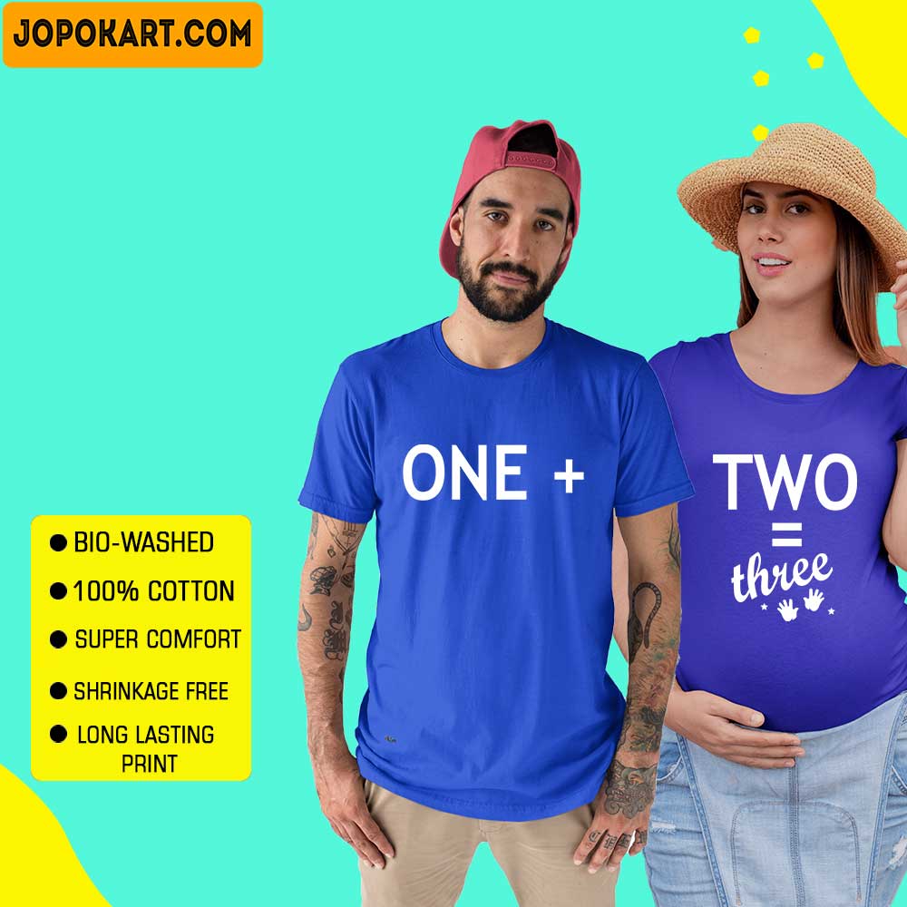 RoyalBlue_One+Two=Three Maternity Couple