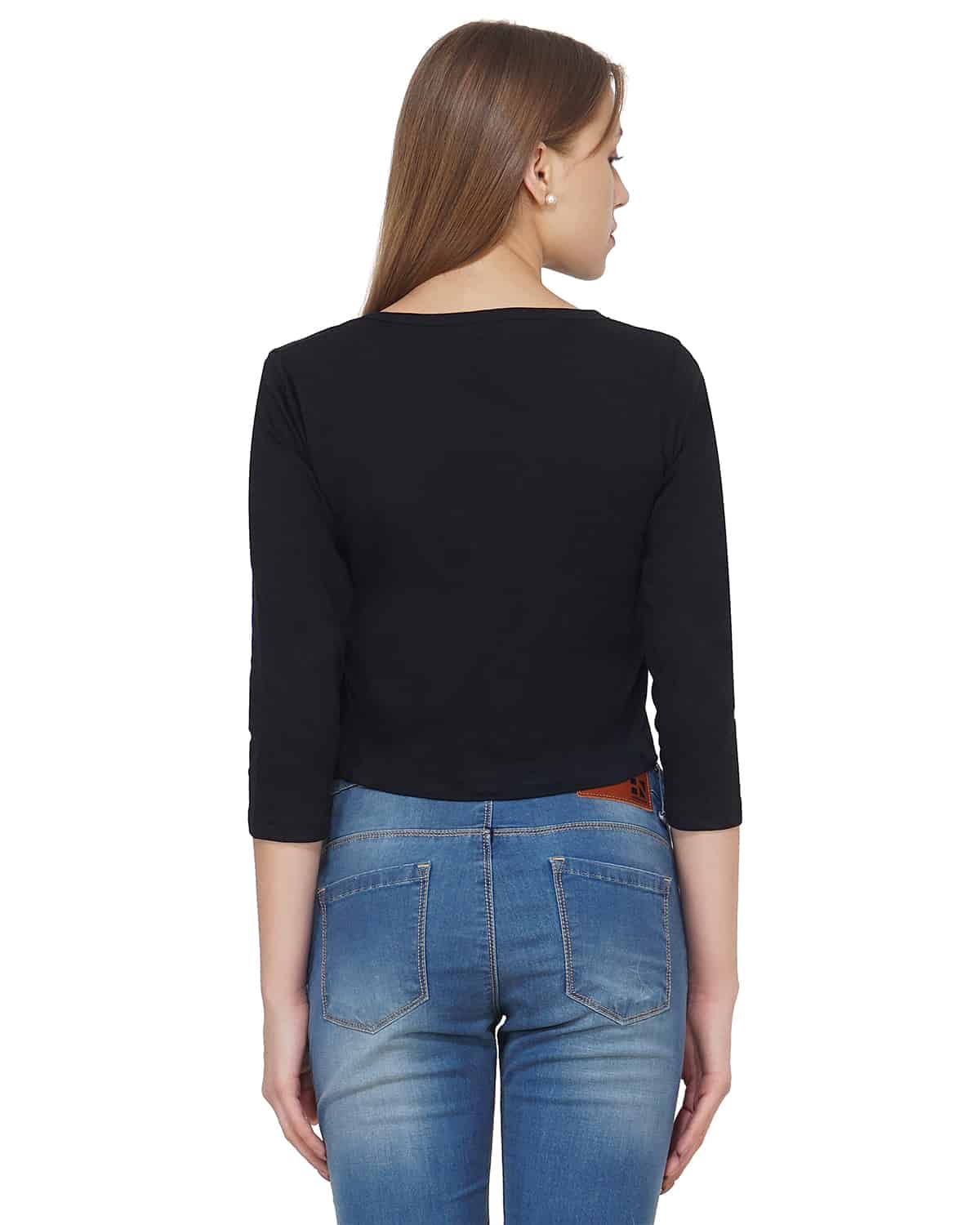 stylish women black Crop Top