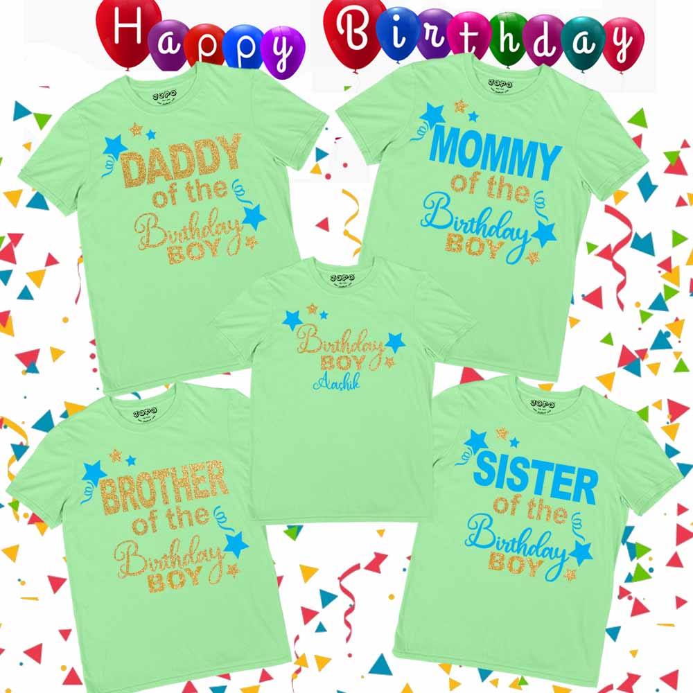 BIRTHDAY BOY FAMILY MINT GREEN