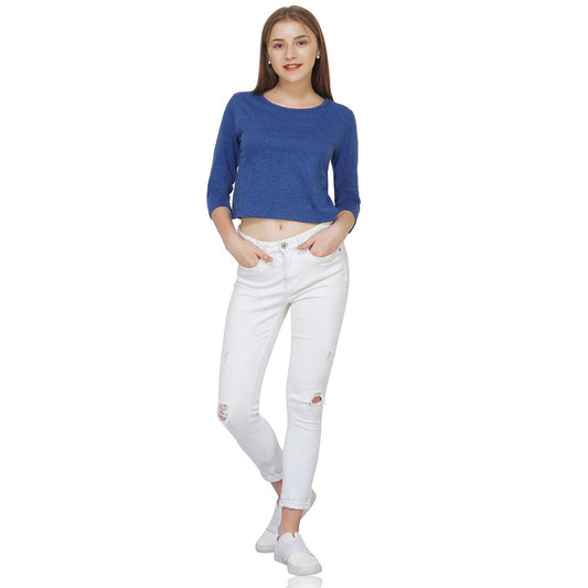 Women Full Sleeves Blue