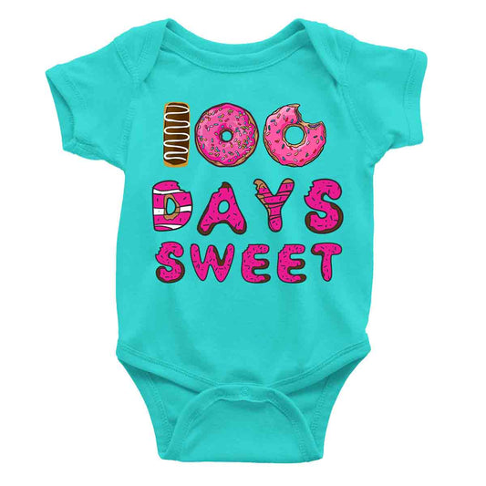 DONUT 100 DAYS SWEET ROMPER AQUA BLUE