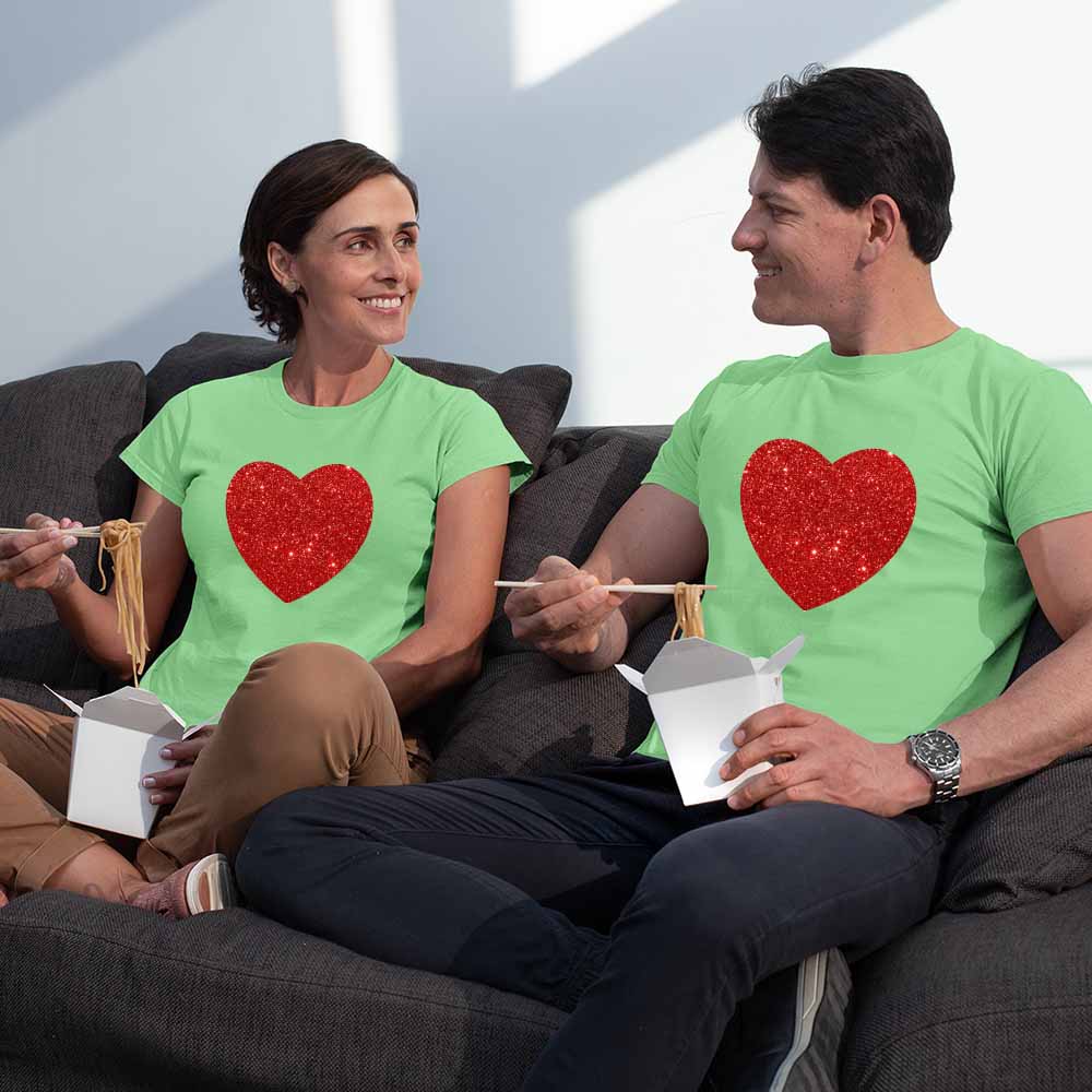 cotton couple t shirt on myntra t shirt print for couples twin t shirt for couple mint green