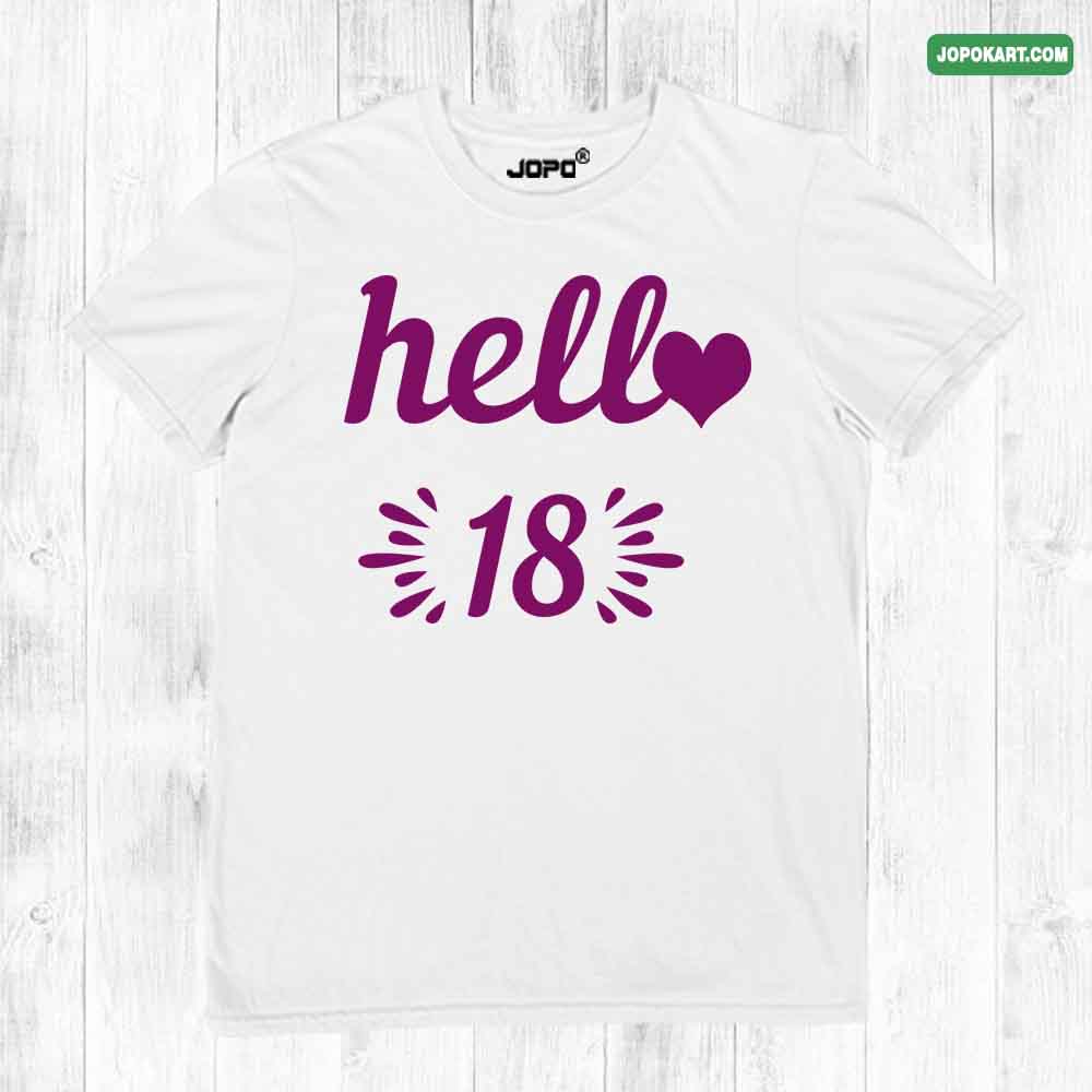 Hello 18 white
