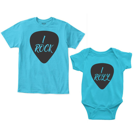 I rock roll Sibling aqua Blue