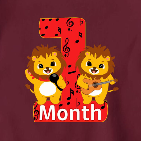 Lion 1month onesie