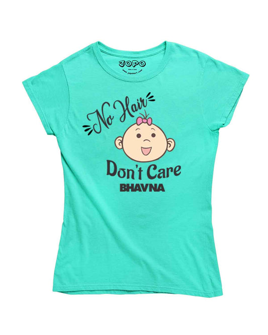 No hair Dont Care girl aqua blue