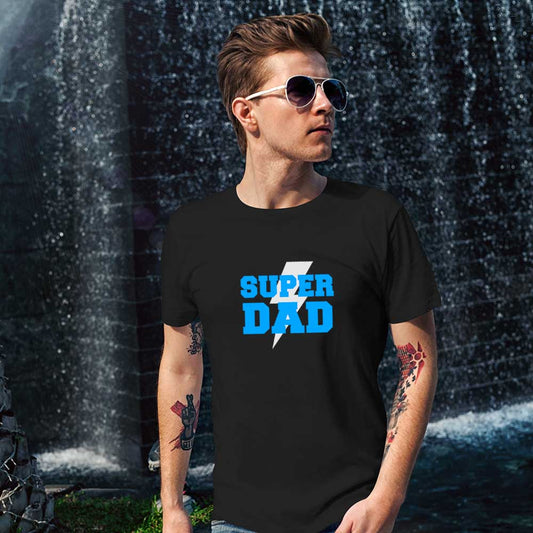 jopo Super dad thunder men tshirt celebration mode black
