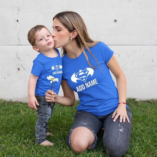 Super mom son add name royal blue