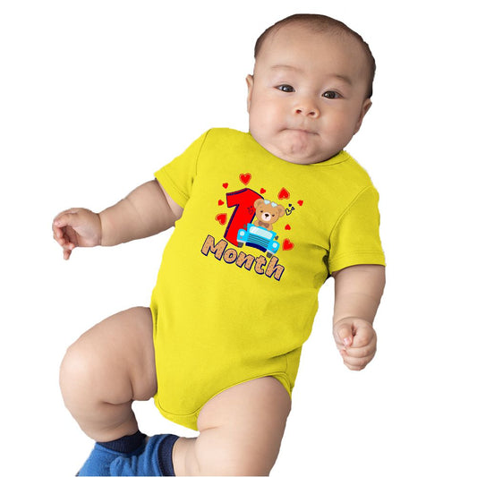 Teddy 1month onesie