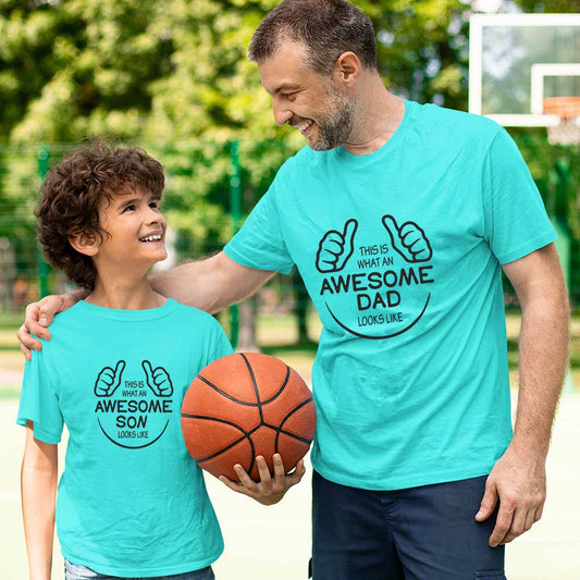father son matching outfits father and son dress father and son twinning clothes aqua blue