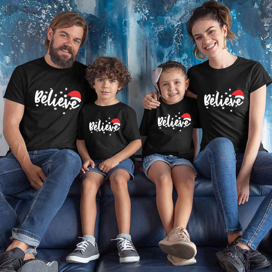 beleive santa family black