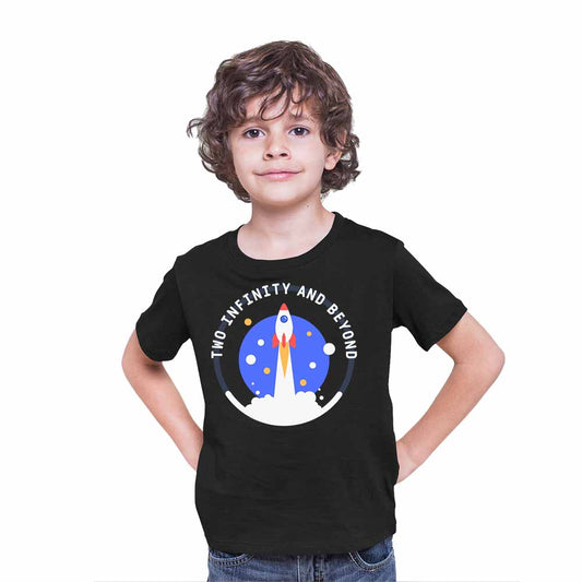 I Am Two Rocket Designed Birthday Theme Kids T-shirt