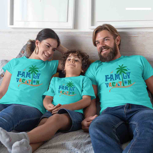family vacation aqua blue