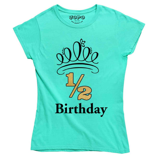 half birthday Aqua Blue