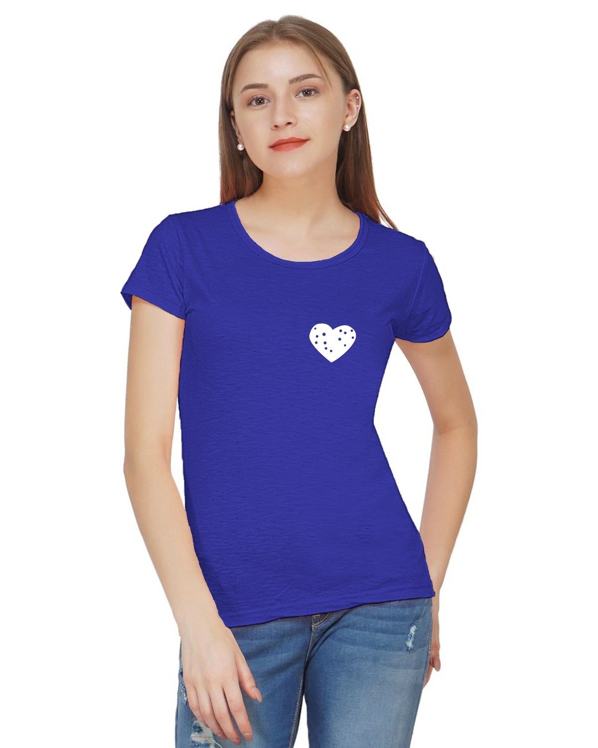 Cute Little Heart Printed T-shirt for Women
