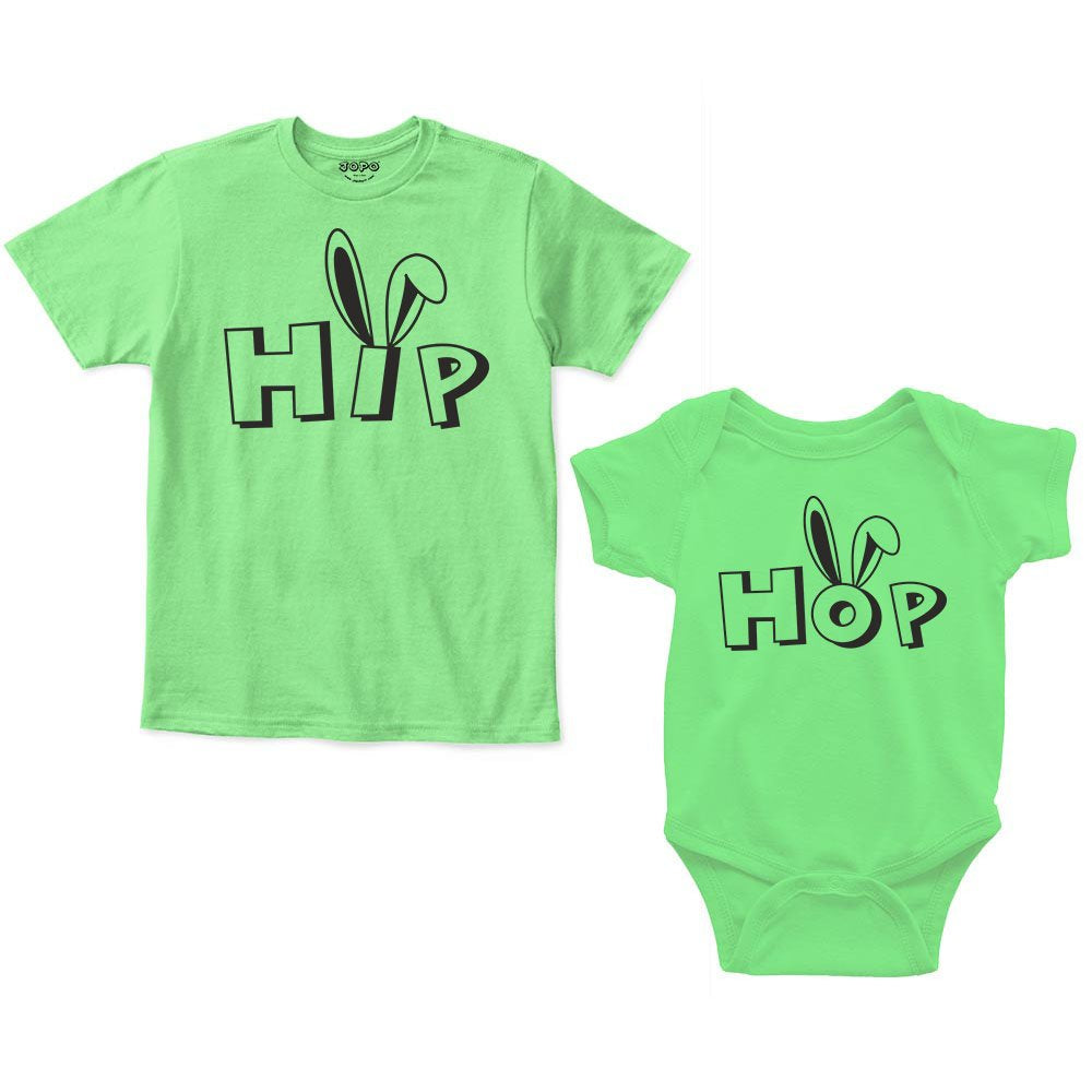 hip hop Sibling romper mint green