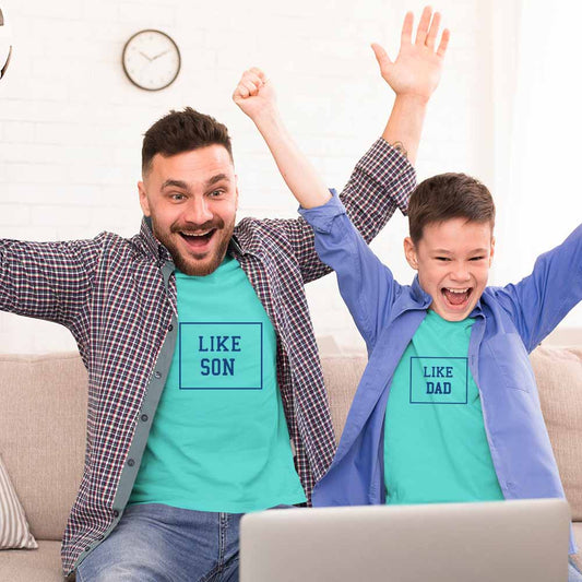 Father SOn same dress for father and son dad and son aqua blue