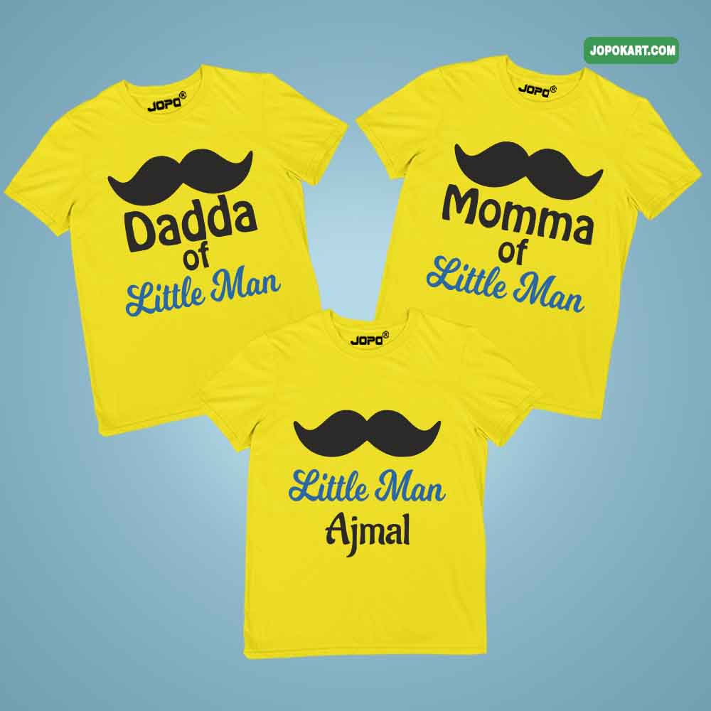 Little Man Theme Birthday Party Matching Family T-shirts Son's First Birthday