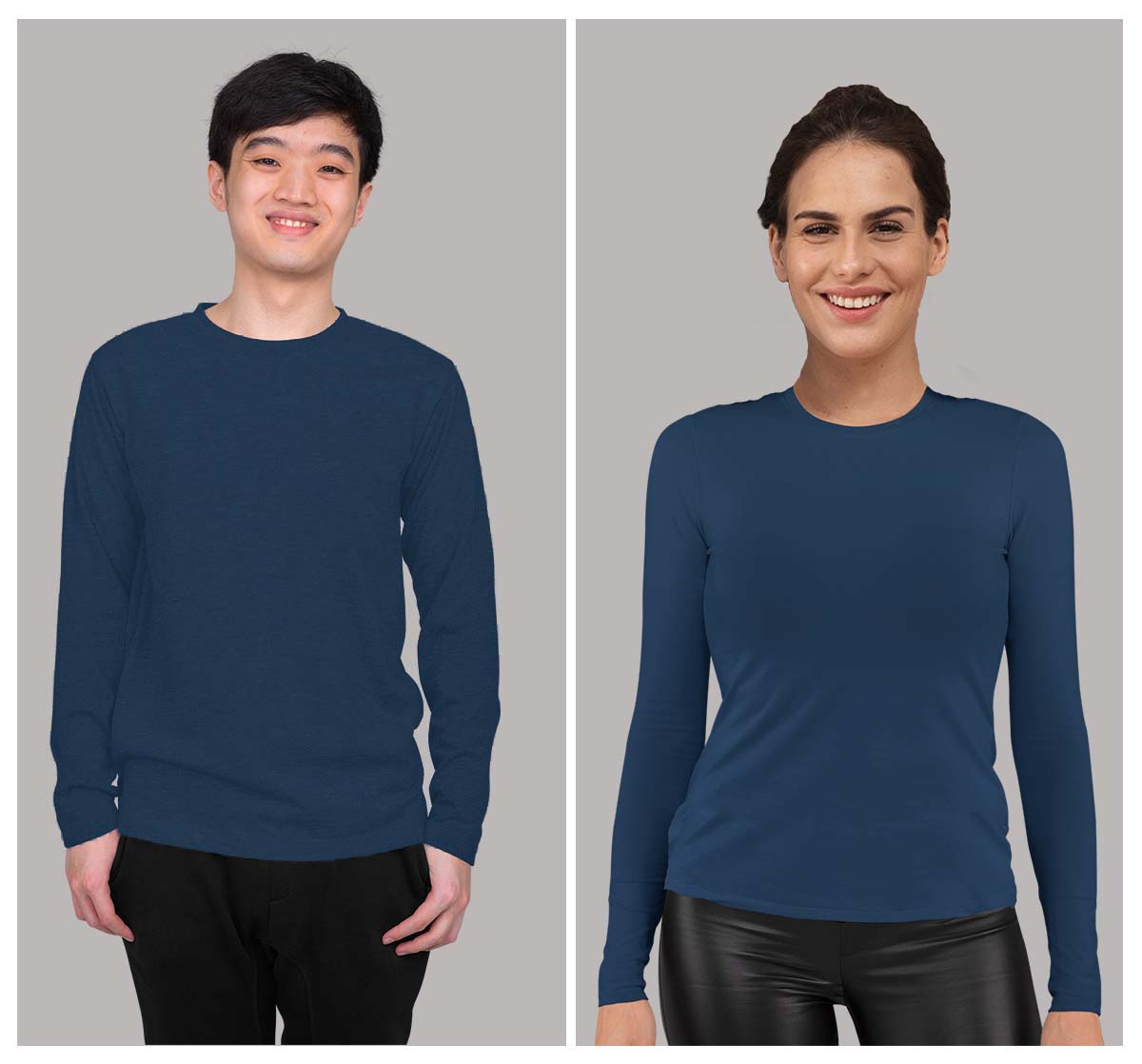men & women Collage Full Sleeve Navy 1