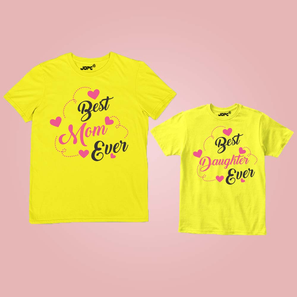 mothers day - bbest mom ever dau ever yellow