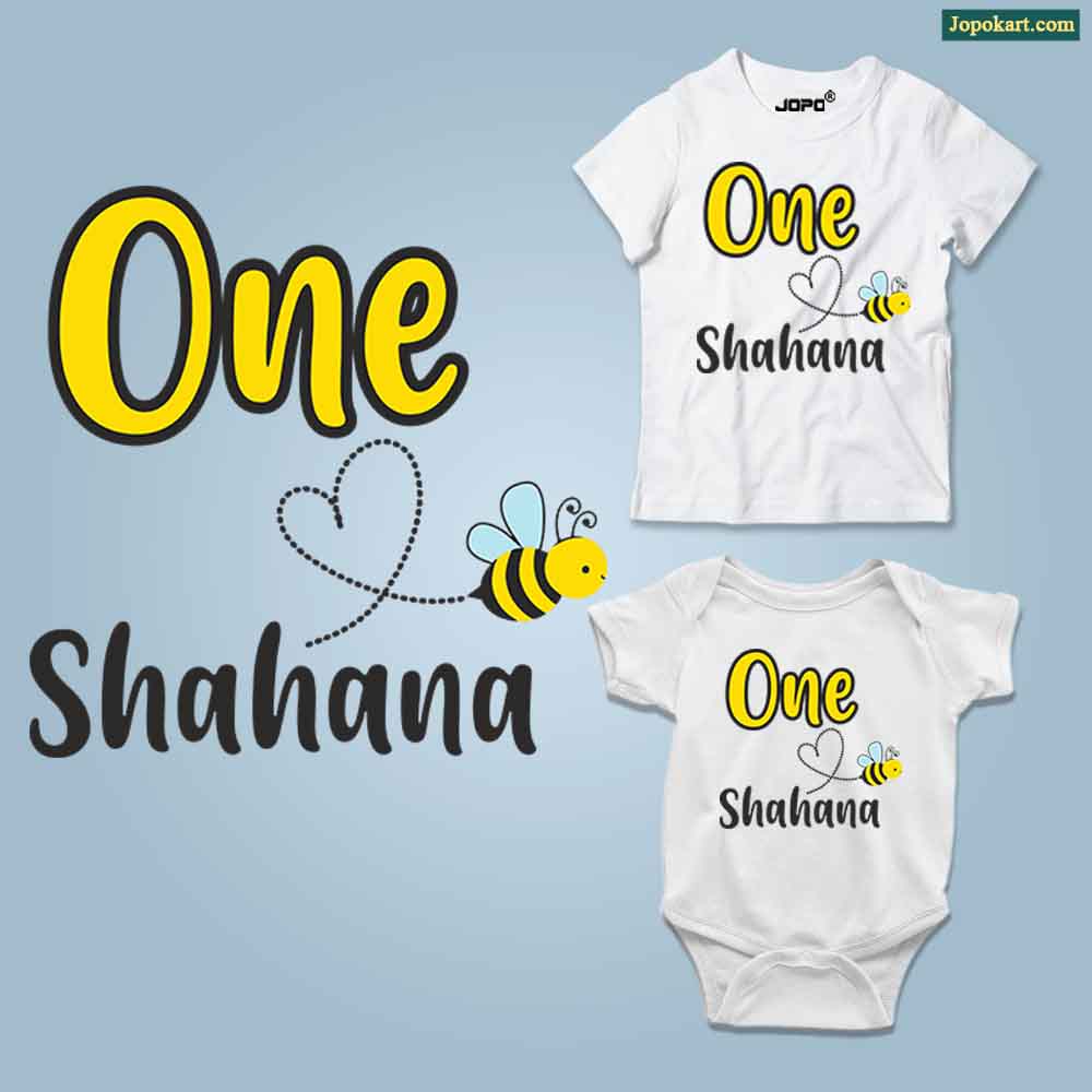 one bee custom name white