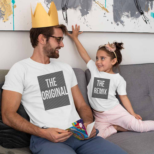 cotton father daughter dress combo shirts for father father and daughters white