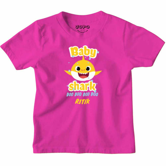 Birthday Customised Kids Tshirts - Shark Theme