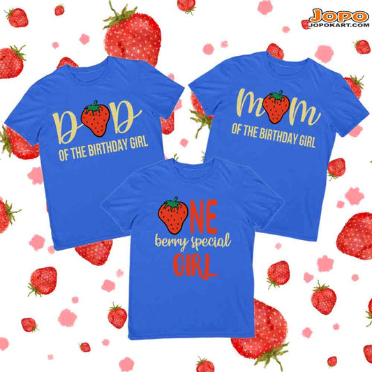 strawberry Family theme royal blue
