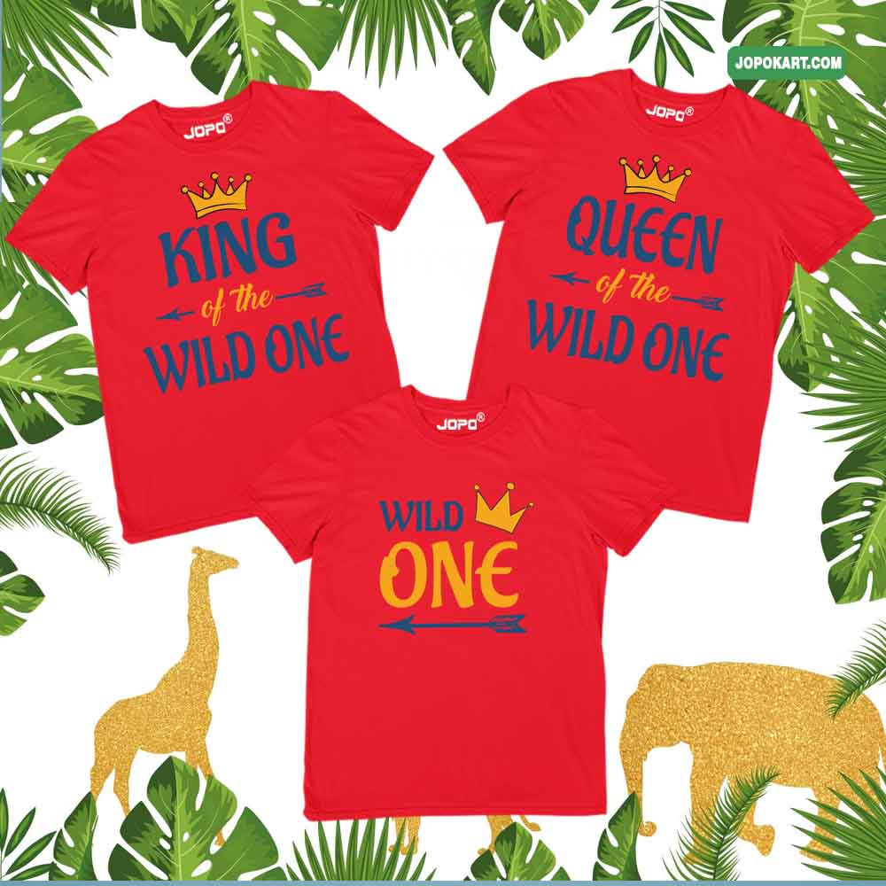 Wild One Themed Birthday Party Tshirts for your little one's first birthday outfits