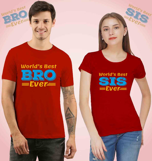Best Brother Sister Ever Tshirts-Rakshabandhan Special Twinning Moment