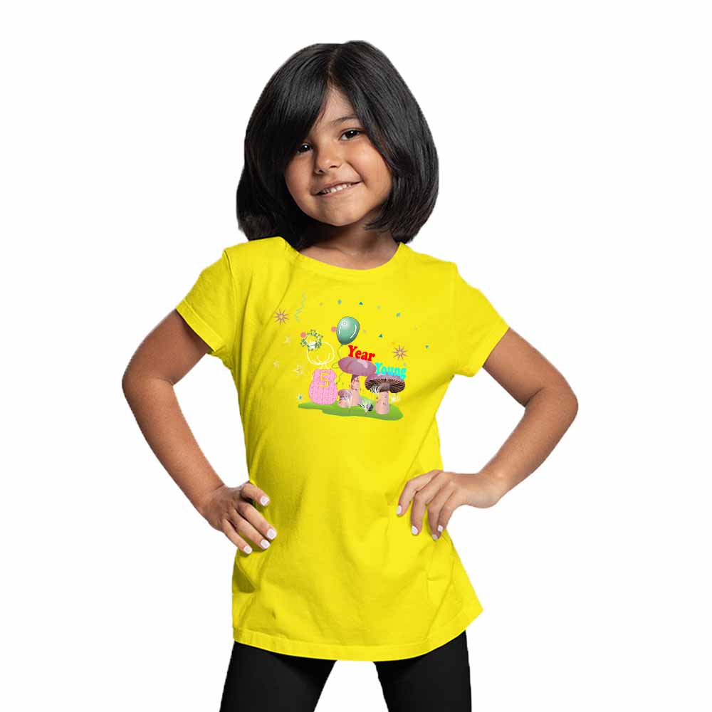 5th Birthday Mushroom Theme Kids T-shirt