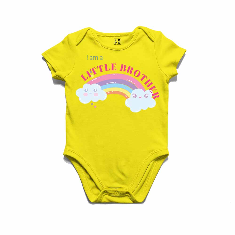 Little Brother Rainbow Design Multicolor T-shirt/Romper