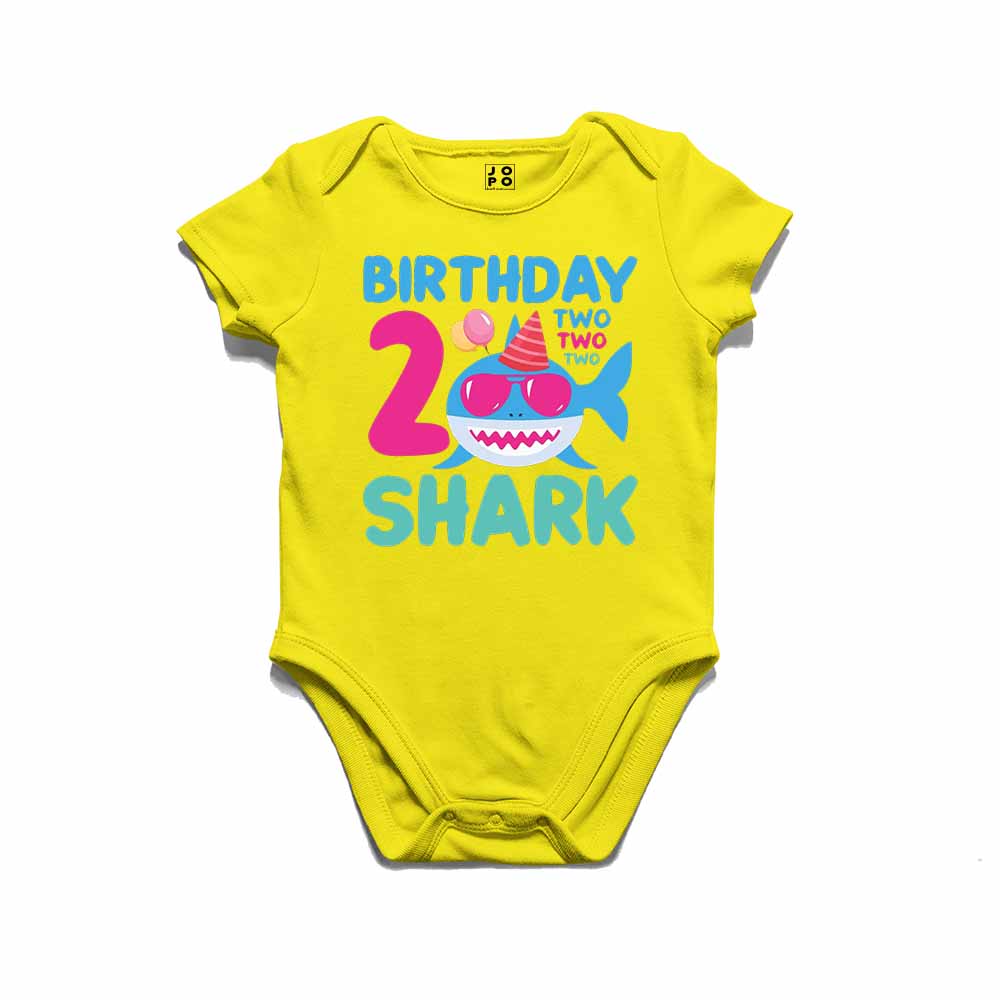 Shark Designed 2nd Birthday kids T-shirt/Romper