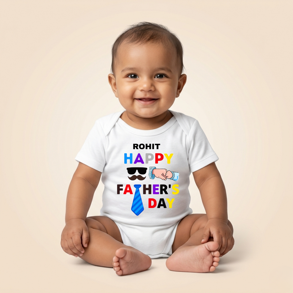 Personalized First Father’s Day Baby Outfit for Newborns