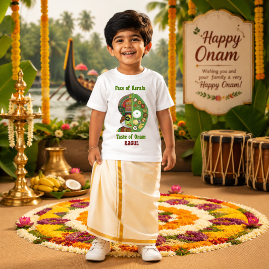 Happy Onam Graphic Kids T-Shirt | Festival Special