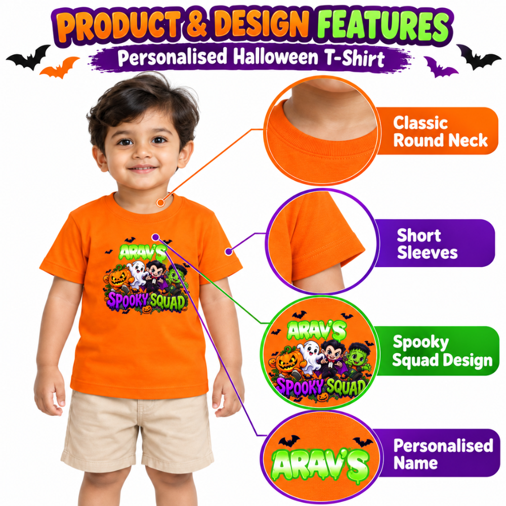 Halloween Party T-Shirt for Kids – Trick or Treat Design
