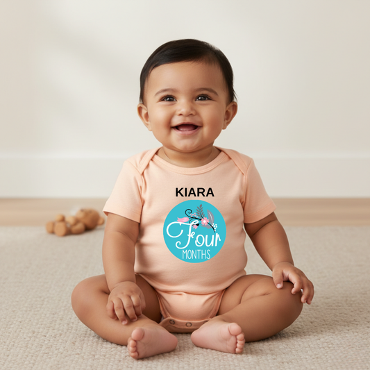 Monthly Milestone Baby Romper for Infants | Cute Milestone Onesie India
