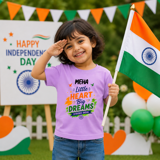 Personalized Indian Pride Kids Cotton T-Shirt