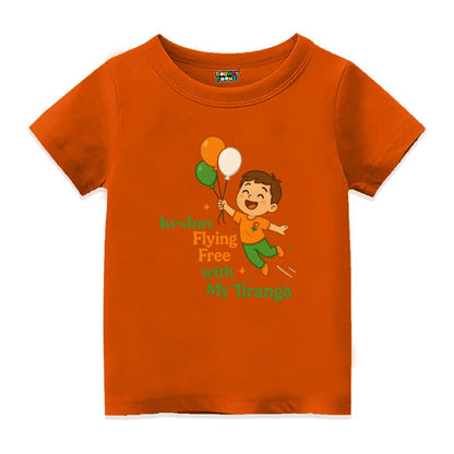 Patriotic Wear Independence day Kids outfit for August 15 Orange