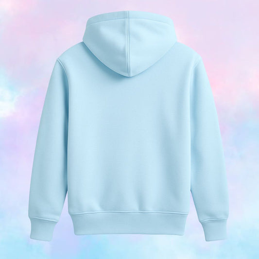 Travel More Worry Less Kids Hoodie | Pastel Blue Winter Outfit